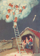 ANGELO Buon Anno Natale Vintage Cartolina CPSM #PAH370.IT - Angeli