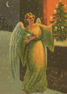 ANGELO Buon Anno Natale Vintage Cartolina CPSM #PAH241.IT - Angeles