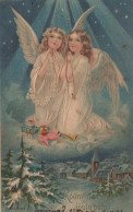 1907 ENGEL WEIHNACHTSFERIEN Vintage Antike Alte Postkarte CPA #PAG672.DE - Angels
