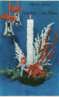 Neujahr Weihnachten KERZE Vintage Ansichtskarte Postkarte CPSMPF #PKD034.DE - Nouvel An
