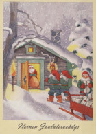 Neujahr Weihnachten GNOME Vintage Ansichtskarte Postkarte CPSM #PBM112.DE - Nouvel An