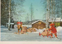 Neujahr Weihnachten GNOME Vintage Ansichtskarte Postkarte CPSM #PBB038.DE - Nieuwjaar