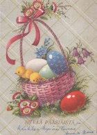 PASQUA POLLO UOVO Vintage Cartolina CPSM #PBO715.IT - Easter