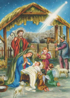 Vergine Maria Madonna Gesù Bambino Natale Religione Vintage Cartolina CPSM #PBB820.IT - Jungfräuliche Marie Und Madona