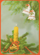 Buon Anno Natale CANDELA Vintage Cartolina CPSM #PBA218.IT - Año Nuevo