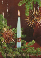 Buon Anno Natale CANDELA Vintage Cartolina CPSM #PBA096.IT - Año Nuevo