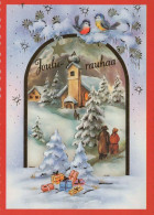 Buon Anno Natale CHIESA Vintage Cartolina CPSM #PAY419.IT - New Year