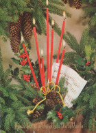 Buon Anno Natale CANDELA Vintage Cartolina CPSM #PAW044.IT - Neujahr
