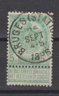 COB 56 Oblitération Centrale BRUGES (STATION) - 1893-1907 Coat Of Arms