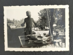 Bornes Les Mimosas Camping GCU AOÛT 1954 - Anonyme Personen