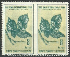 Turkey; 1950 Izmir International Fair 8 K. ERROR "Partially Imperf." - Ungebraucht