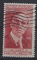 Italy 1955  Giacomo Matteotti (o) Mi.951 - 1946-60: Used