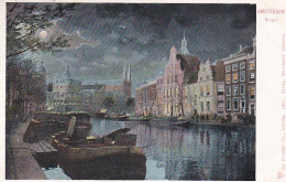 481943Amsterdam, Bij Avond Singel Rond 1900.  - Amsterdam