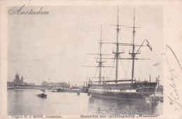 481965Amsterdam, Oosterdok Met Opleidingsschip Wassenaer. (poststempel 1902) - Amsterdam