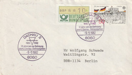 JUDAICA - DACHAU, Sonderstempel Befreiungsfeier 1982 - Judaika