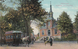 482134Hilversum, Kerkbrink Met Raadhuis Met Paardentram Lijn 3. (1913)(kleine Vouwen In De Hoeken) - Hilversum