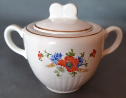 Sucrier En Semi Porcelaine De LUNEVILLE, Blanc Et Petites Fleurs - Altri & Non Classificati