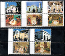 GIBRALTAR GIBILTERRA 1986 CHRISTMAS NATALE NOEL WEIHNACHTEN NAVIDAD SET OF 5 VALUES WITH LABEL SERIE MNH - Gibraltar