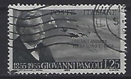 Italy 1955  Giovanni Pascoli (o) Mi.956 - 1946-60: Afgestempeld
