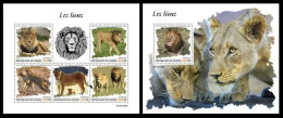 Guinea  2023 Lions. (309) OFFICIAL ISSUE - Big Cats (cats Of Prey)