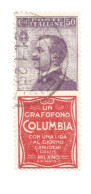 (REGNO D'ITALIA) 1924-1925, PUBBLICITARIO COLUMBIA, 50c - 1 Francobollo Usato (CAT. SASSONE N.11) - Publicité