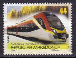Macedonia 2016 Locomotive Trains Transportation Railways China MNH - Macedonia Del Norte