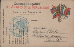 Correspondance Des Armées De La République Carte En Franchise Tampon Escadrille D'Albanie Le Capitaine Commandant - Weltkrieg 1914-18