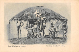 CPA / AFRIQUE DU SUD / CPA ETHNIQUE / RED KAFFIRS AT HOME / AFRICAINS - Afrique Du Sud