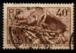 FRANCE    -   1936 .   Y&T N° 315 Oblitéré.  Marseillaise De Rude - Gebraucht