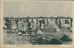 ERITREA - Massawa / MASSAUA - LA RACCOLTA DEL SALE ALLE SALINE DEL GHERAR - EDIT FIORETTI - MAILED 1936 / STAMPS (12503) - Eritrea