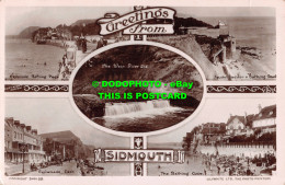 R505728 Greetings From Sidmouth. The Weir. River Sid. Esplanade Bathing Place. R - Monde