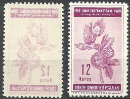 Turkey; 1950 International Izmir Fair 12 K. "Abklatsch" ERROR - Ungebraucht
