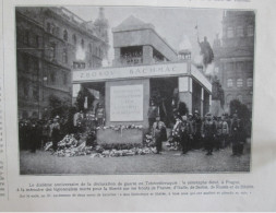 1924  Tchécoslovaquie PRAGUE   10ème Aniversaire  De La Déclaration De La Guerre CENOTAPHE  Monument - Unclassified