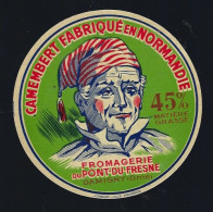 étiquette Fromage Camembert 45%mg  Fabriqué En  Normandie  Fromagerie Du Pont Du Fresne  Damigny Orne 61 " Homme, Bonnet - Quesos