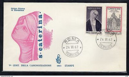 Italia FDC Venetia 1962 Santa Caterina  Non Viaggiata - FDC