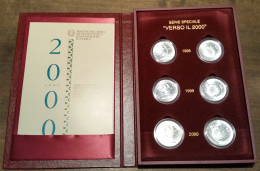 1998-2000 Italia Verso Il 2000 6 Coins In Silver FDC-BU - Sonstige & Ohne Zuordnung