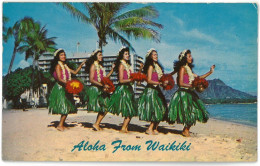 CPSM HAWAII - Graceful Rhythmic Dancers Of Hawaii - Aloha From Waikiki - Year 1961 - Other & Unclassified