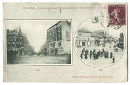 62 Lens - La Rue De La Gare En 1941 Et Actuellement - Lens