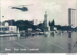 Z647 Cartolina Rimini Citta' Porto Canale E Grattacielo - Rimini