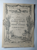 POUR LA VICTOIRE 1916 Mr CLAUX (Frayssinet-le-Gélat (Lot 46)) A SOUSCRIT AU DEUXIÈME EMPRUNT DE LA DÉFENSE NATIONALE - 1914-18