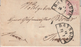 Allemagne Bavière Lettre Avec Correspondance Bayreuth 1869 - Briefe U. Dokumente