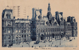 France - Paris - L'Hotel De Ville - Cpa Vg1936 - Andere Monumenten, Gebouwen