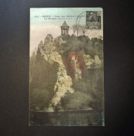 France - Paris - 75 - Parc Des Buttes Chaumont Le Rocher  - Avec Timbre 1916 - Parks, Gärten