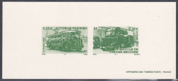 France Gravure Officielle - Autobus Et Véhicule De Premiers Secours (4) - Documents Of Postal Services