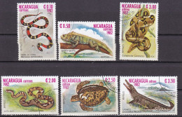 Nicaragua, 1982, 2335/41, Used Oo ,  Reptilien. - Nicaragua