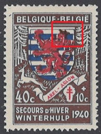 BELGIUM - 1940  - MNH/**  -  COB 540 LUPPI CV3 COURONNE NOIRE -  Lot 26006 - 1931-1960