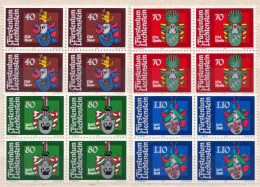 Liechtenstein MNH Set In Blocks Of 4 Stamps - Postzegels