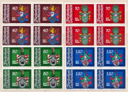 Liechtenstein MNH Set In Blocks Of 4 Stamps - Francobolli