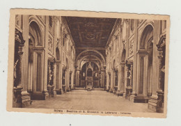 CARTOLINA ROMA - BASILICA SAN GIOVANNI IN LATERANO - ANNULLA OPERA NAZIONALE BALILLA CAMPO DUX DEL 1929 WW1 WW2 - Eglises