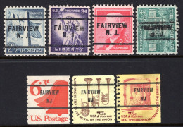 USA Precancel - New Jersey - Fairview - Small Collection - Vorausentwertungen